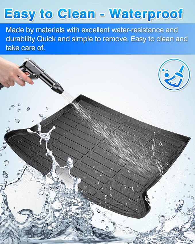 Cartist Cargo Liner Custom Fit for Kia Seltos 2021-2024 2025 2026 in Upper Position(Fits Without Subwoofer)(No SX Turbo Models) All Weather Trunk Floor Mat TPE Waterproof