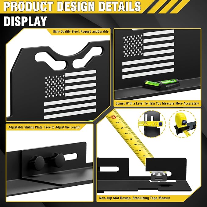 2026 Upgraded Wheel Alignment Tool, 2 PCS Toe Alignment Tool Plates Without Removing Calipers, Wheel Alignment Kit with 2 Measuring Tapes, Compatible with Most Cars and SUVs