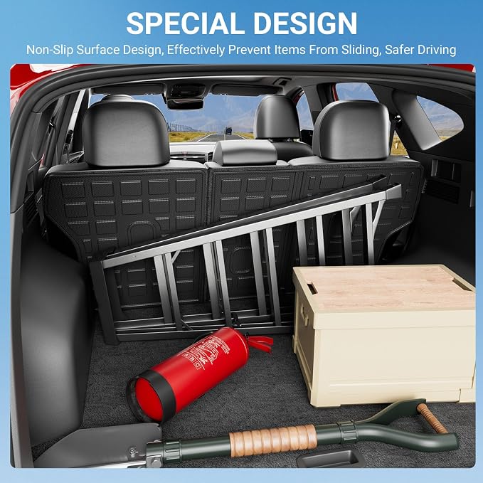 Xipoo Cargo Liner Compatible with 2022-2026 Tucson Backrest Mat TPE Material Trunk Mat (NO Hybrid) Cargo Liner Replacement for 2022 2023 2024 2025 2026 Tucson Accessories (Backrest Mat)