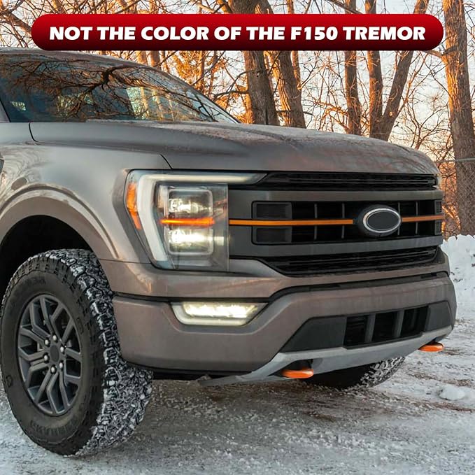 Tow Hook Covers for Ford F150 2004-2026 Bronco Base/Big Bend/Outer Banks 2021-2026 Compatible with Toyota Tundra Accessories 2017-2021|(Bright Orange).
