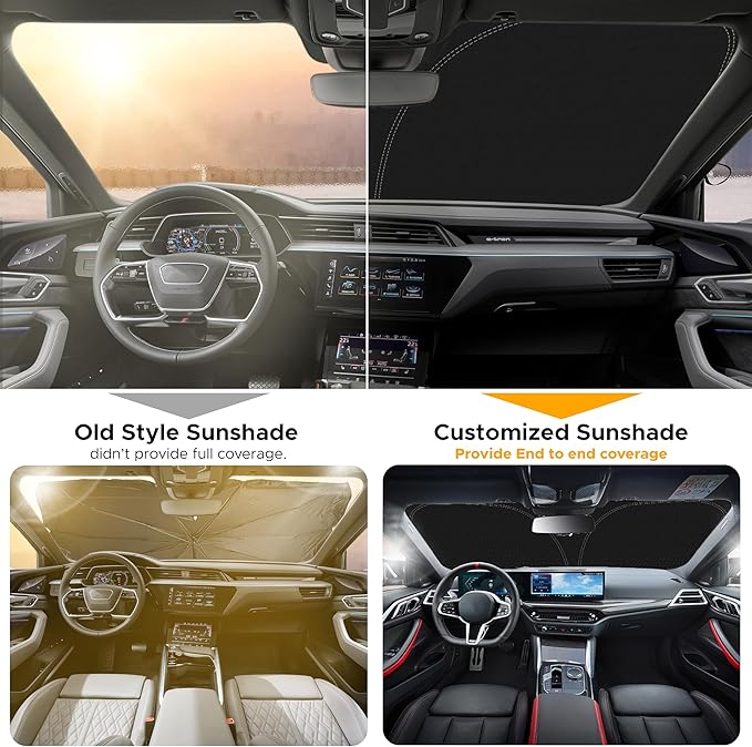 Econour Windshield Sunshade for Aston Martin DBS, DBS Superleggera 2008-2019, 2020, 2021 Sun Visor for Front Window Sun Shade Cover, UV Blocker & Protector, Car Accessories