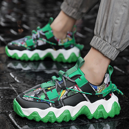 Low - Top Cloth Tie - Up Color Board Shoes For Men
