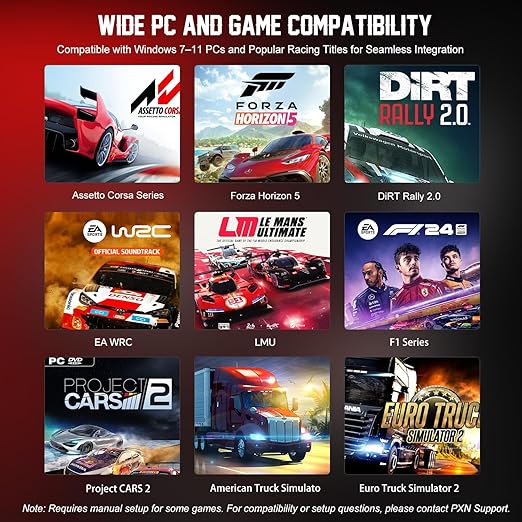 PXN W DS R2 Gaming Racing Wheel – Quick Release, 4 Paddle Shifters, Dynamic RGB Rev Lights, Microfiber Leather Grip, 11.8-Inch PC Steering Wheel, Compatible with VD4 / VD6 / VD10 Direct Drive Bases