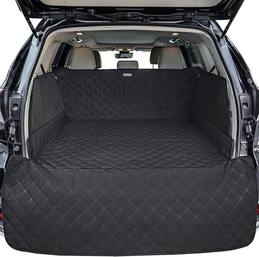 ALLANSING SUV Cargo Liner for Dogs - Heavy-Duty 900D Oxford Waterproof Pet Cargo Protector with 3-Sided Zippered All-Round Protection & TPU Suction Cups, Fits Midsize & Large SUVs and Minivans