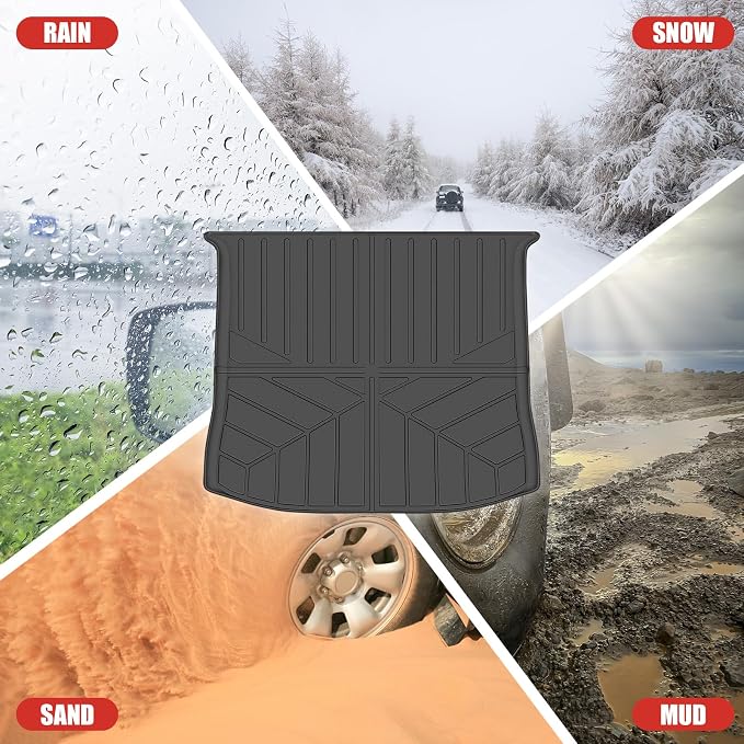Cargo Liner Fit for 2015-2024 Ford Edge 5 Seats Accessories, Cargo Mat TPE Trunk Mat All Weather Trunk Liner Cargo Cover Replacement for 2024 Ford Edge(Cargo Mat)