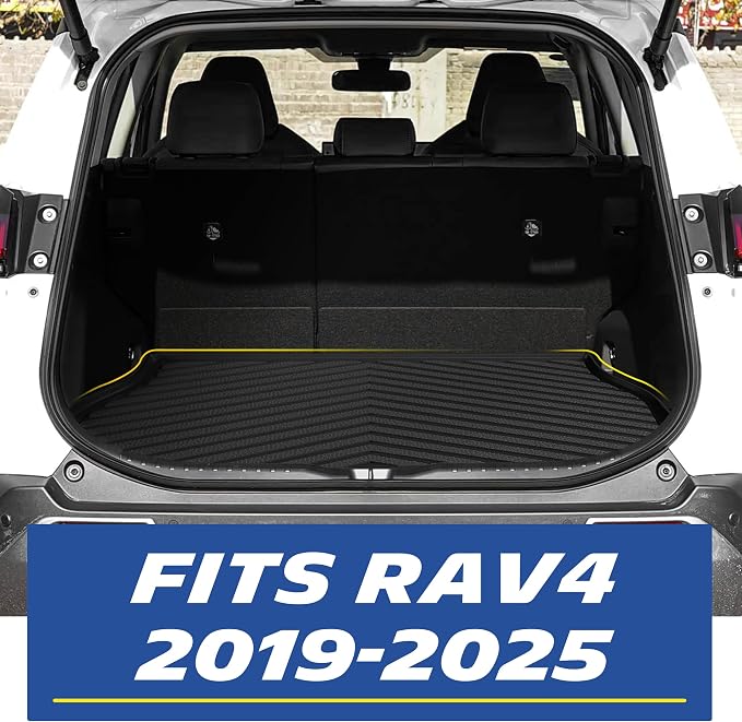 Michelin Vehicle Mats, Premier Series All-Weather TPE Custom Fit Liner for Toyota RAV4 Gas 2019-2025 Floor Mats (4 Piece)