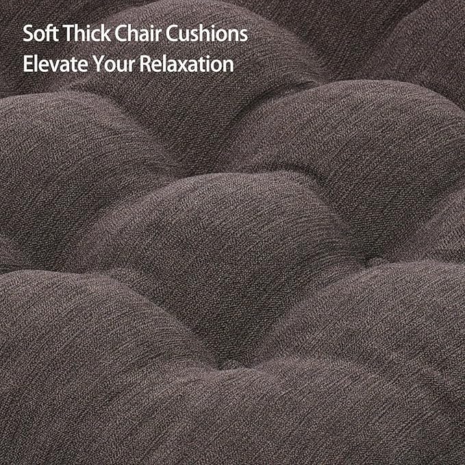 Recliner Cushions for Elderly, 20x20x4 Inch Thick Chair Cushion for Shorter Users Patent Design Soft Tufted Dual Layer Booster Seat Cushions for Seniors Recliner Risers Taupe 1P