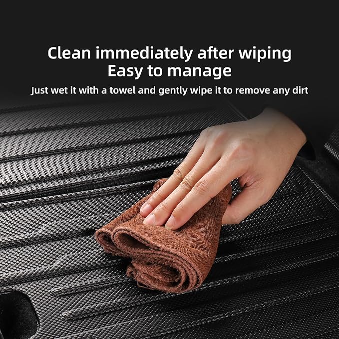 Rear Cargo Liners & Backrest mat for New 2025 2026 Tesla Model Y Juniper 5-Seats (Not fit Standard) All Weather TPE Trunk Mat Cargo Mat Accessories Interior Black