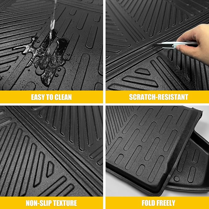 Rear Cargo Mat for 2022-2025 Hyundai Tucson (Fit with Optional Bose Premium Audio System Only) All Weather Trunk Mat Cargo Liner for Hyundai Tucson Black(Not fit PHEV or N Line)