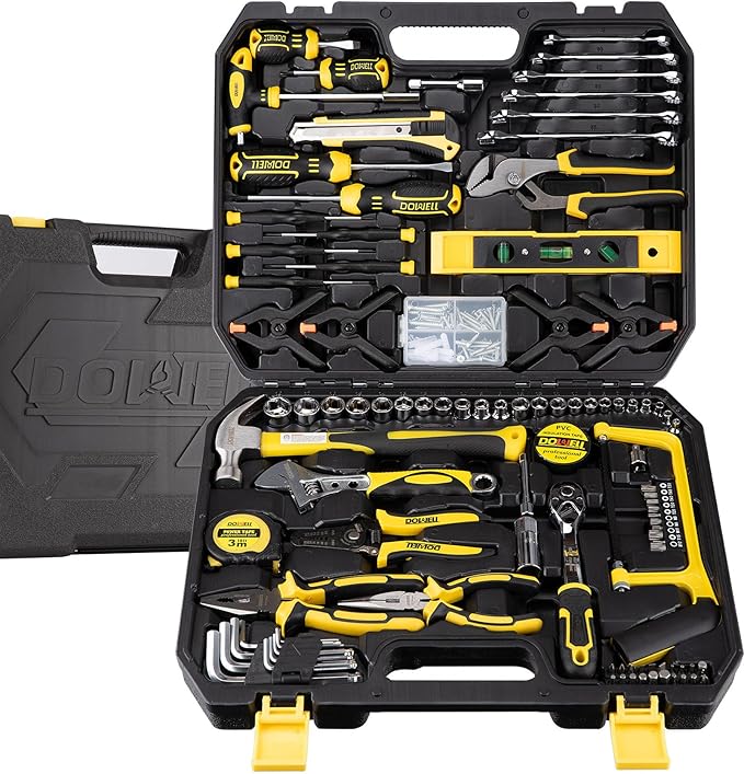 DOWELL Mechanic Tool Set Socket Wrench Auto Repair Tool Set 228-Piece Hand Tool Kit Toolbox Storage Case