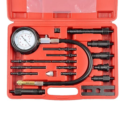 DAYUAN 17 pc Diesel Engine Compression Tester Kit Tool Set Automotive Compressor