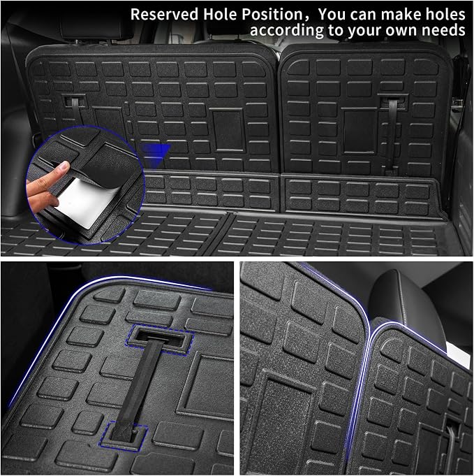 Rongtaod Floor Mats Compatible with 2018-2023 Chevrolet Traverse (Fit 2024 Traverse Limited) 8 Seats Cargo Liner Back Seat Cover 2023 Chevy Traverse Accessories (Trunk Mat+Backrest Mats+Floor Mats)