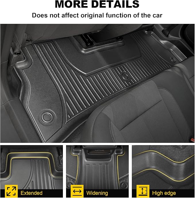 Original 2024 2025 2026 Trax Floor Mats & Cargo Liner for Chevy Trax All Models - Custom Fit Trunk Mat - All Weather Car Mats for Chevrolet Trax 2024 2025 2026 Accessories 1st & 2rd Row Mat