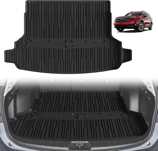 TripleAliners Trunk Mat Compatible with 2025 2026 Subaru Forester Touring/Sport/Limited/Base/Premium Models Accessories Protector Mat TPE All-Weather Odorless Anti-Slip Waterproof Liner Not Fit Hybrid