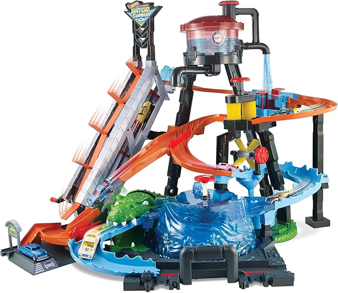 Hot Wheels City Car Wash and Giant Gator