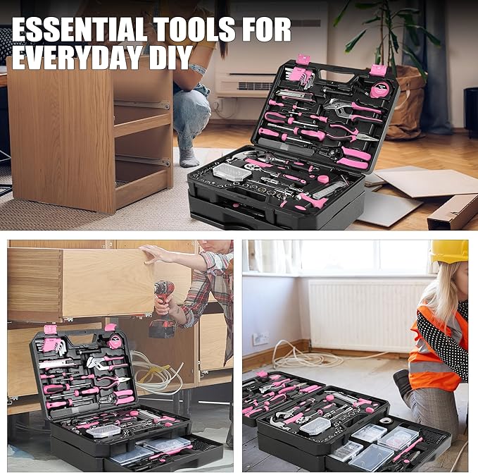 General Tool Kit 500-PCs for Home and Auto Mechanic Hand Tool Set with Drawer Storage Case Essential Toolbox for Men & Women DIYers