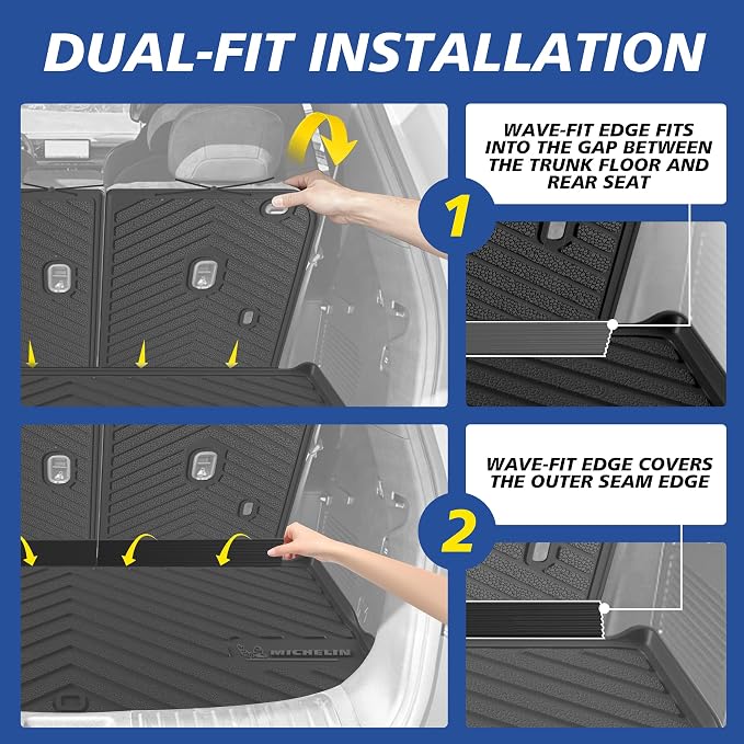 Michelin Vehicle Mats, Premier Series All-Weather TPE Custom Fit Liner for Toyota RAV4 Hybrid 2026-2027 Trunk Mat (1 Piece)