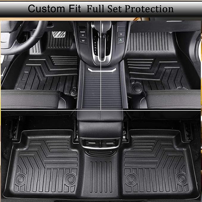 RAV4 Floor Mats Compatible with 2025 2024 2023 2022 2021 2020 2019 Toyota RAV-4，All Weather Protection Waterproof Durable Anti-Slip Odorless Custom-fit TPE Floor Liner Front and Rear Row Set