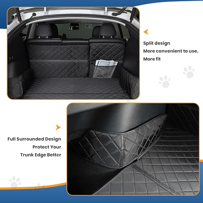Topfit for Tesla Model Y Trunk Mats Cargo Liner Waterproof Dog Car Seat Covers Protector All-Weather Rear Floor Mat for Tesla Model Y Accessories 2019-2025