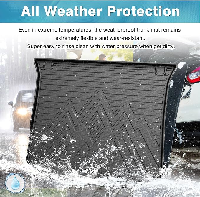 Mixsuper Custom Fit for Cargo Liner 2011-2021 Jeep Grand Cherokee All Weather Durable Odorless Rear Trunk Liner Cargo Mat Black