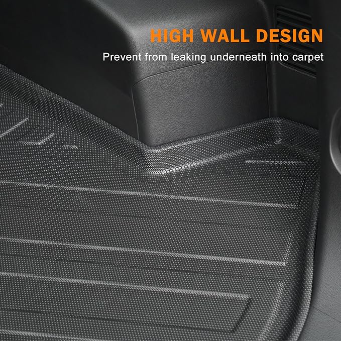 KUST Cargo Trunk Liner for Jeep Grand Cherokee 5 Seats 2022-2026 (Include 4XE, Not for WK & L), Rear Cargo Mat with Back Seat Protector for Grand Cherokee Accessories Cover TPE Rubber Raised Edge