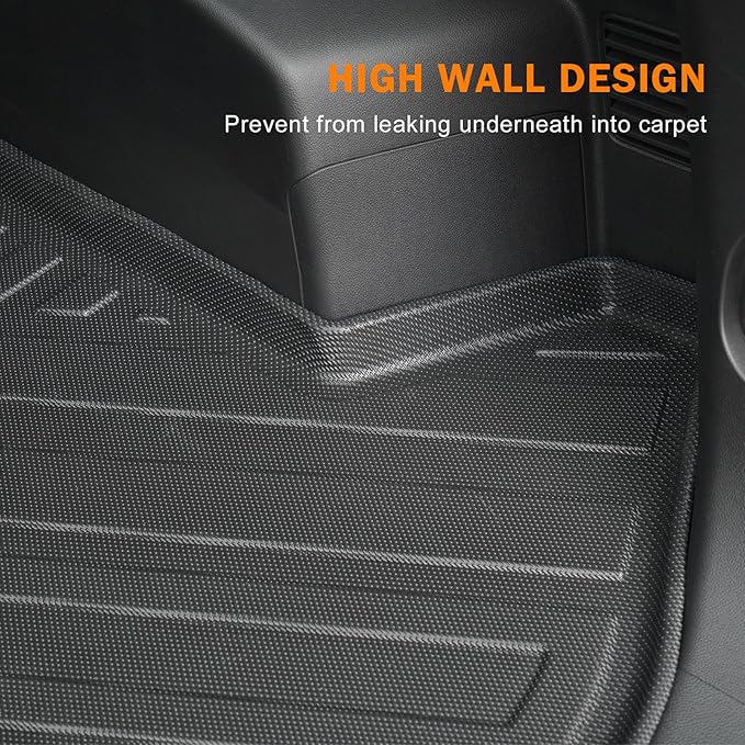 KUST Trunk Cargo Liner for 2023-2026 Kia Sportage Accessories (Include Hybrid, Not for PHEV), Rear Trunk Cargo Mat with Backrest Mat, TPE Rubber, Raised Edge