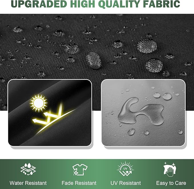 Outdoor Chair Cushions Set of 4, 19x19x3 Inch Waterproof & Fade Resistant Patio Furniture Seat Cushions with Ties, Square Outdoor Dining Chair Cushions for Lawn, Garden, Deck & Yard, Black