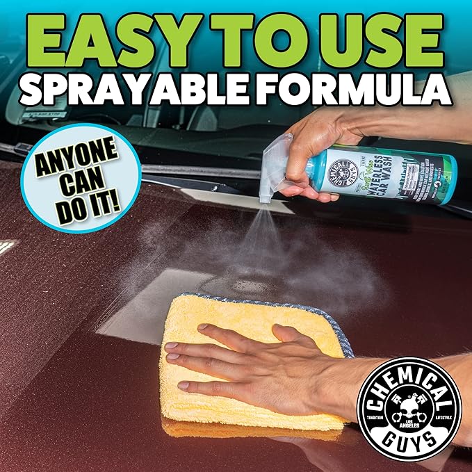 Chemical Guys Swift Wipe Sprayable Waterless Car Wash Spray - Spray and Wipe to Safely Clean and Shine Cars, Trucks, Motorcycles, RV & More, High Lubrication Formula, 64 oz