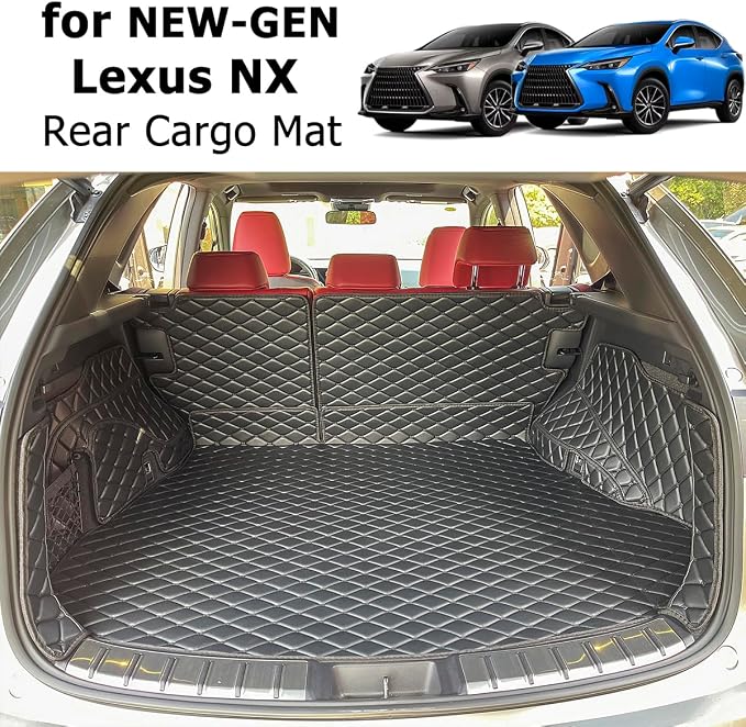 Cargo Mat for 2022-2026 New Lexus NX250 NX350 NX350H Trunk Mat ＆ Rear Backrest Mat Cargo Liners Lexus NX All Weather Waterproof Accessories