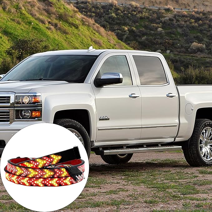 Bendable Silicone LED Rear Light with Flowing Turn Markers and Construction for Commercial Vehicles LED Turn Signals
