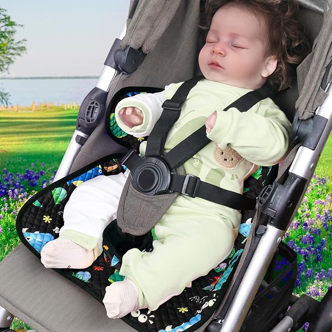 COOLBEBE Car Seat Protector for Potty Training, 2 Pack Dry Waterproof Car Seat Liner Toilet Training for Baby Infant Toddler, Piddle Pads Cover Pad for Strollers & Carseat (Dinosaur,2PC)