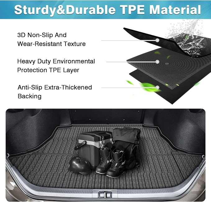 Mixsuper Cargo Liner for Toyota Camry 2018-2025 (All Models Including Hybrid), Trunk Mat for Toyota Camry Accessories Cargo Mat Rear Trunk Liner Black