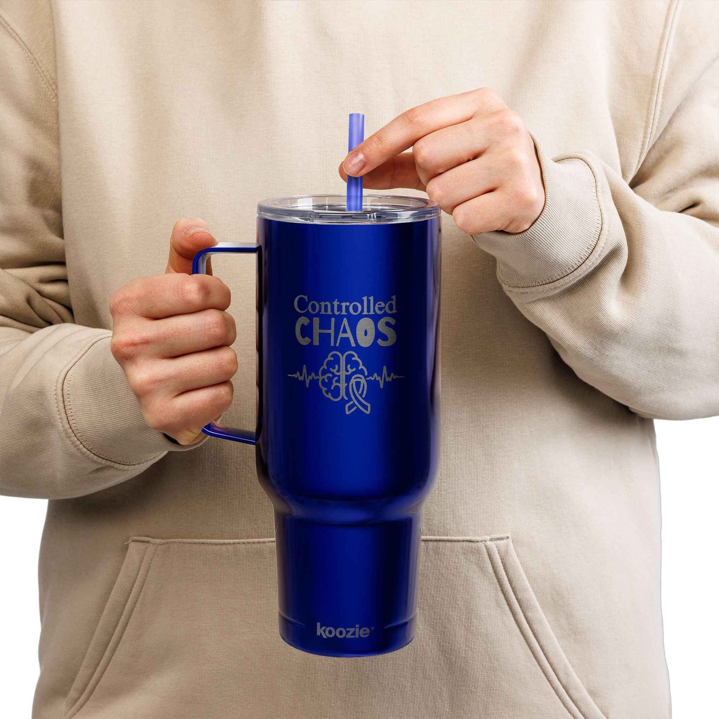 Controlled Chaos 40oz Tumbler – Neurostrong Insulated Travel Mug
