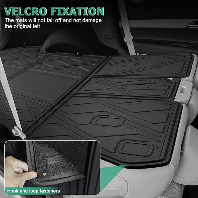 Cargo Mat for Genesis GV80 5-Seat 2021-2026 (Not for Coupe) Seat Back Mats | Custom Fit. All Weather Protection. Waterproof. Odorless. Easy to Clean