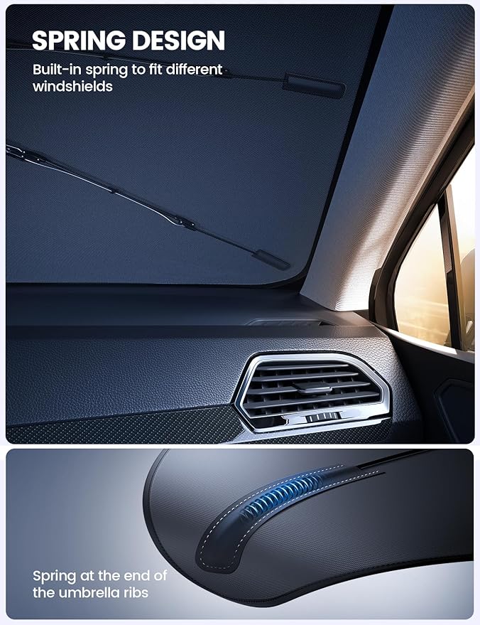 Car Windshield Sunshade Umbrella for RAV4 - Lamicall 2026 Foldable Car Windshield Sun Shade Cover, 5 Layers UV Block Coating, Front Window Heat Insulation Protection, for RAV 4 (2019-2025) Windshield