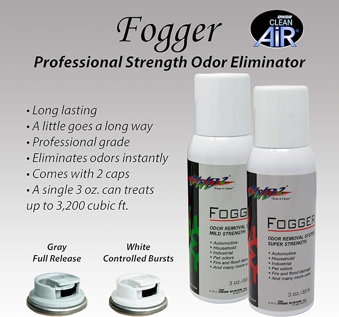 DWD2 Fogger Odor Eliminator Air Freshener! Deodorizer Spray for Home, Car, Kitchen and Room Odors (Super Strength Cinnamon)