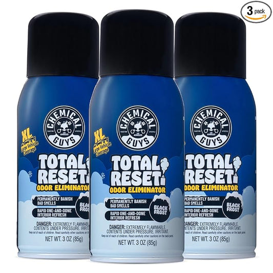 Chemical Guys Odor Eliminating Fogger 3 Pack – Black Frost Scent, 3 Oz Each – Set-and-Forget System to Remove Smoke, Pet, Gym, and Food Odors in Cars, Trucks, SUVs