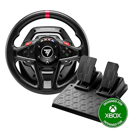 Thrustmaster T128 Racing Wheel & Pedal Set for Xbox Series X|S and PC – Force Feedback Gaming Steering Wheel for Driving Simulator