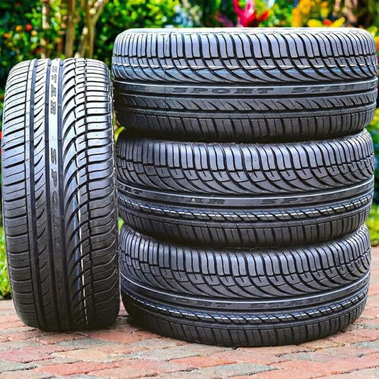 Set of 4 (FOUR) Fullway HP108 All-Season Passenger Car Performance Radial Tires-195/65R15 195/65/15 195/65-15 91H Load Range SL 4-Ply BSW Black Side Wall UTQG 380AA