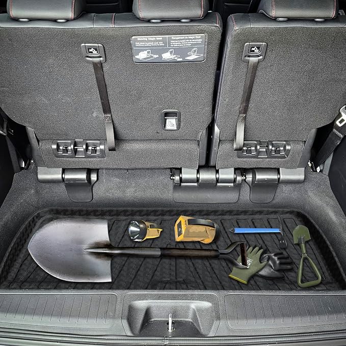 KUST Trunk Cargo Mat for Honda Odyssey 2011-2017, Rear Cargo Trunk Liner All Weather Cover for Odyssey Accessories TPE Rubber Raised Edge