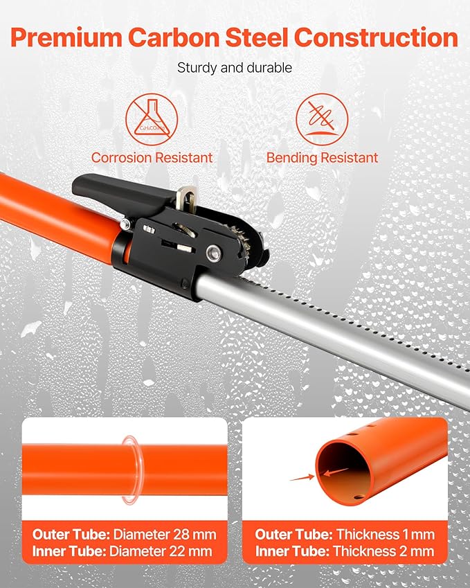 VEVOR Cargo Bar, Cargo Bar Adjustable from 40" to 73", Heavy-Duty Steel Cargos Stabilizer with Non-Slip Foot Pads, Telescoping Load Lock Bars Stop Sliding for SUVs, Sedans