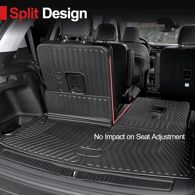 Cargo Mat for 2021-2025 2026 Jeep Grand Cherokee L, All Weather TPE Rear Cargo Liner Trunk Mat with 3rd Row Seatback Cover for Jeep Grand Cherokee L Accessories