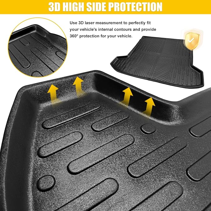 Rear Cargo Mat for 2022-2025 Hyundai Tucson (Fit with Optional Bose Premium Audio System Only) All Weather Trunk Mat Cargo Liner for Hyundai Tucson Black(Not fit PHEV or N Line)