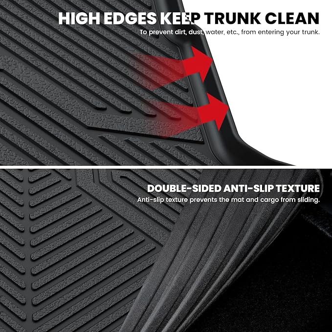 LASFIT Cargo Tray Liner for Subaru Outback 2020-2025 Trunk Mat, All Weather TPE Custom Fit Easy Clean Durable No-Curling Cargo Mat for Outback 2025 2024 2023 2022 2021 2020 Trunk Tray Liner, Black