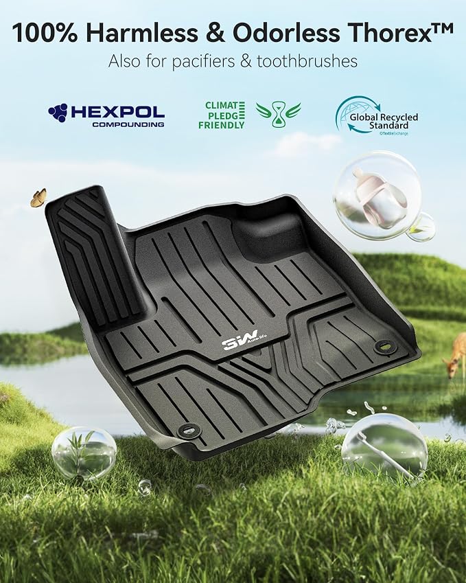 3W Floor Mats & Cargo Liner Fit for Honda HR-V 2023-2026 & Acura ADX 2025 2026, Honda HRV Accessories TPE Custom Fit Floor Liner and Cargo Liner Mat (Include Hybrid) (Not fit Premium Audio System)