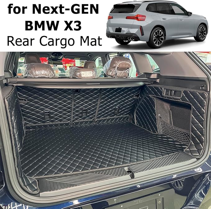 Cargo Mat for 2025-2026 BMW X3 Trunk Mat | Includes Rear Left and Right Side Panels, Cargo Liners