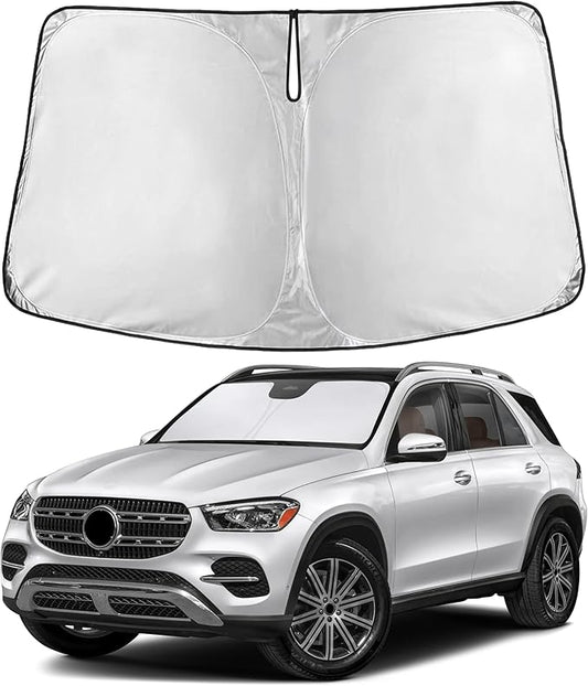 EcoNour Windshield Sunshade Compatible for Mercedes Benz GLE 350 450 2012-2024 2025 2026, Sun Visor for Front Windshield & Window Sun Shade Cover, UV Heat Blocker & Protector, Car Accessories