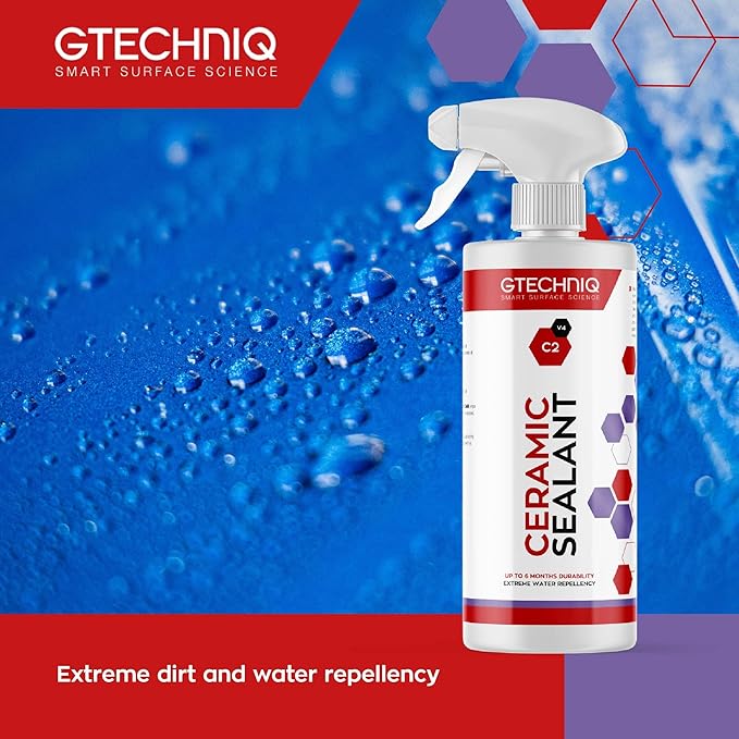 Gtechniq C2 Ceramic Sealant for Cars 1L | Quick Spray-On Paint Protection, Hydrophobic Barrier Repels Dirt & Water, Long-Lasting Gloss & Easy Application
