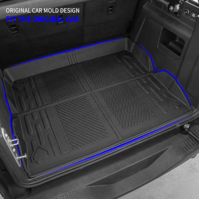 Rongtaod Cargo Mat Compatible with 2021-2025 2026 Ford Bronco 4 Door Trunk Mat Cargo Mat Cargo Liner All Weather Trunk Liner 2025 Bronco Accessories (Trunk Mat)