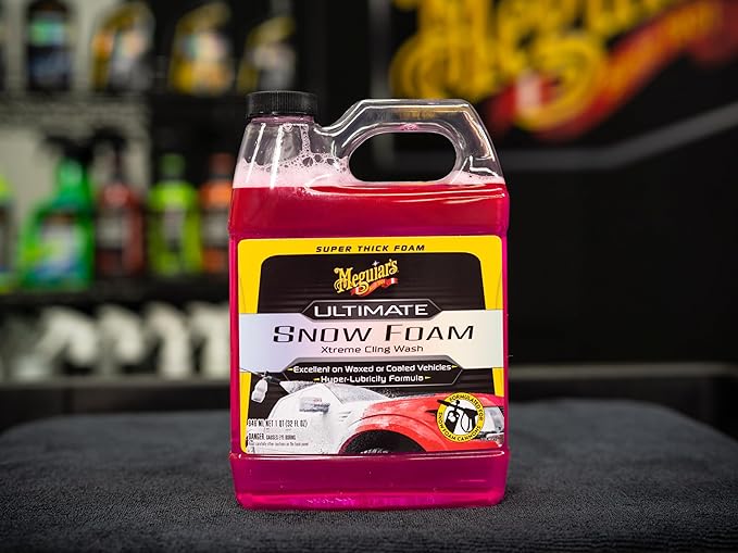 Meguiar's Ultimate Snow Foam Wash, Foaming Car Wash Formulated for Foam Cannons & Foam Guns, 32oz